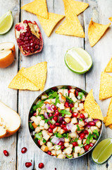 pomegranate pear salsa