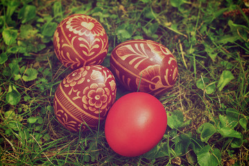 Traditional Polish Easter eggs - drapanki - 103282686