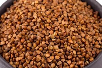 Buckwheat groats in a bowl