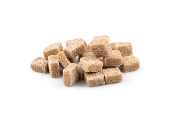 brown sugar cubes isolated