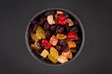 Mix variety of dried fruit