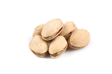 Heap of salted pistachio nuts