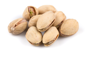 Heap of salted pistachio nuts