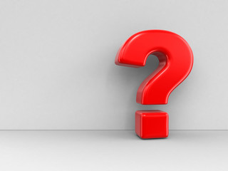 Big sign of question. Image with clipping path