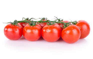 ripe cherry tomatoes with dew