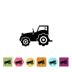 Agriculture tractor icon