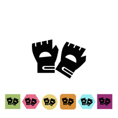 Sport gloves icon