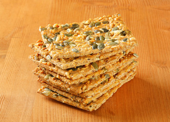 Pumpkin seed cheddar crackers