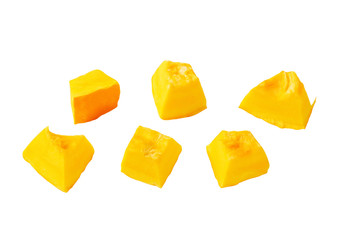 yellow pumpkin pieces