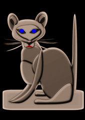 Hermoso gato siamés.