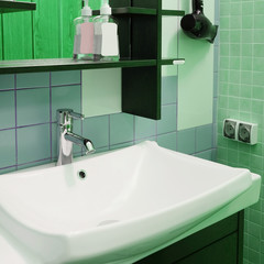 Interior of a hotel bathroom