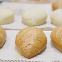 Fresh bread in the bakery