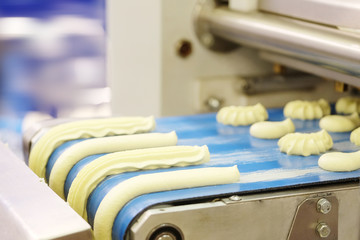 Production line at bakery