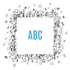 Obraz premium Alphabet Frame isolated on white background