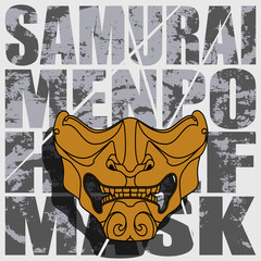Samurai gold menpo half mask