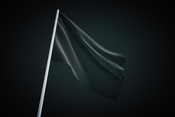 Waving black flag