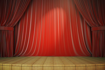 Red curtain