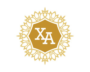 XA initial royal letter logo