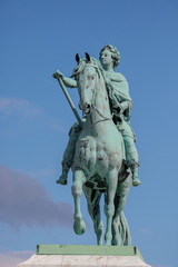 Fototapeta na wymiar Statue of Frederick V in Copenhagen, Denmark