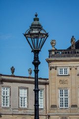 Fototapeta na wymiar Torch at the Amalienborg in Copenhagen, Denmark