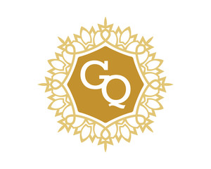 GQ initial royal letter logo