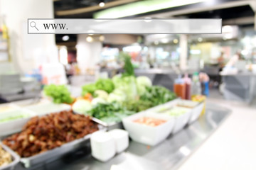blurry food court at supermarket/mall for background  with addre