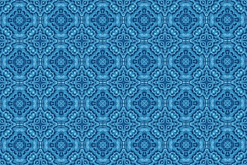Голубой орнамент с узорами. 2
