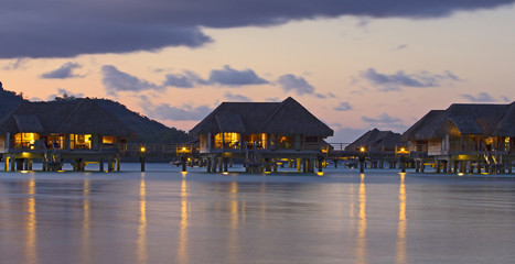 Sunset in Bora Bora