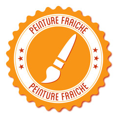 Logo peinture fraîche.