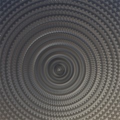 Fototapeta na wymiar Gray background - circular 3d fractal with perforation
