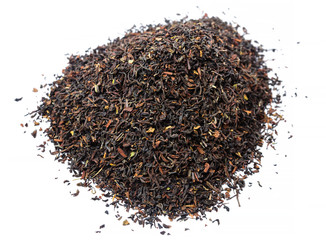 A bunch of dry black unpressed tea with flavors