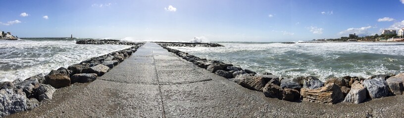 Fototapeta na wymiar sea shore panorama