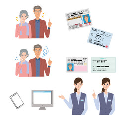 マイナンバー　イラスト　高齢者