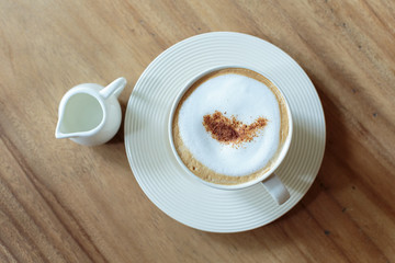 Cup of hot coffee