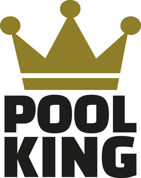 Pool king with crown