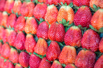 Fresh many strawberry