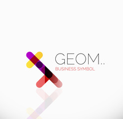 Logo, linear abstract geometric icon