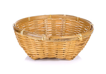 An empty basket on a white background