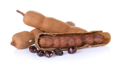 Tamarind on white background
