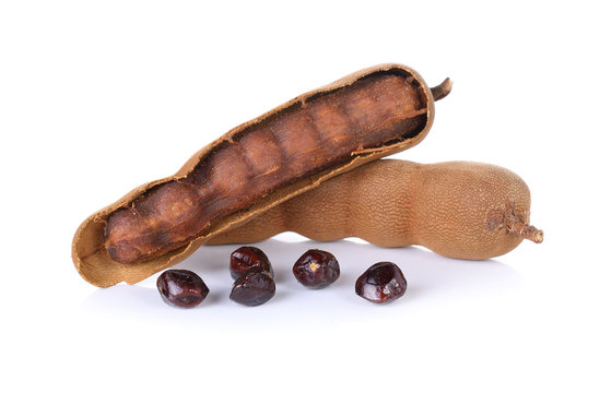 Tamarind on white background