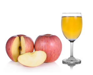 Refreshing Organic Apple Juice on a background