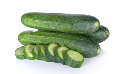 fresh cucumbers isolated on white background