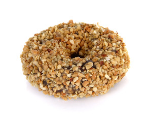 chocolate donut isolated on white background