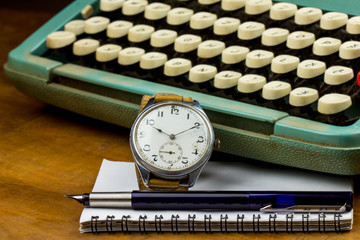 Retro conceptual photo of deadline in journalism.