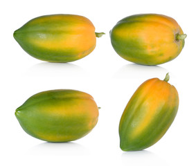 ripe papaya isolated on a white background
