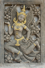 Fototapeta na wymiar Stone carved thai style