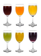 color water in glass