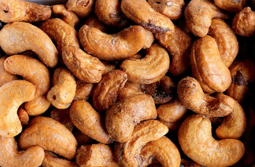 Background of Roasted Cashew Nuts, Food Theme
