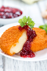 Portion of fried Camembert