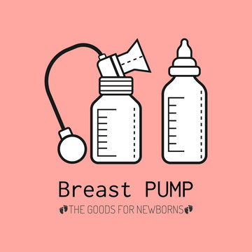 Breast pump, breastfeeding, bottle baby, products for newborns babies